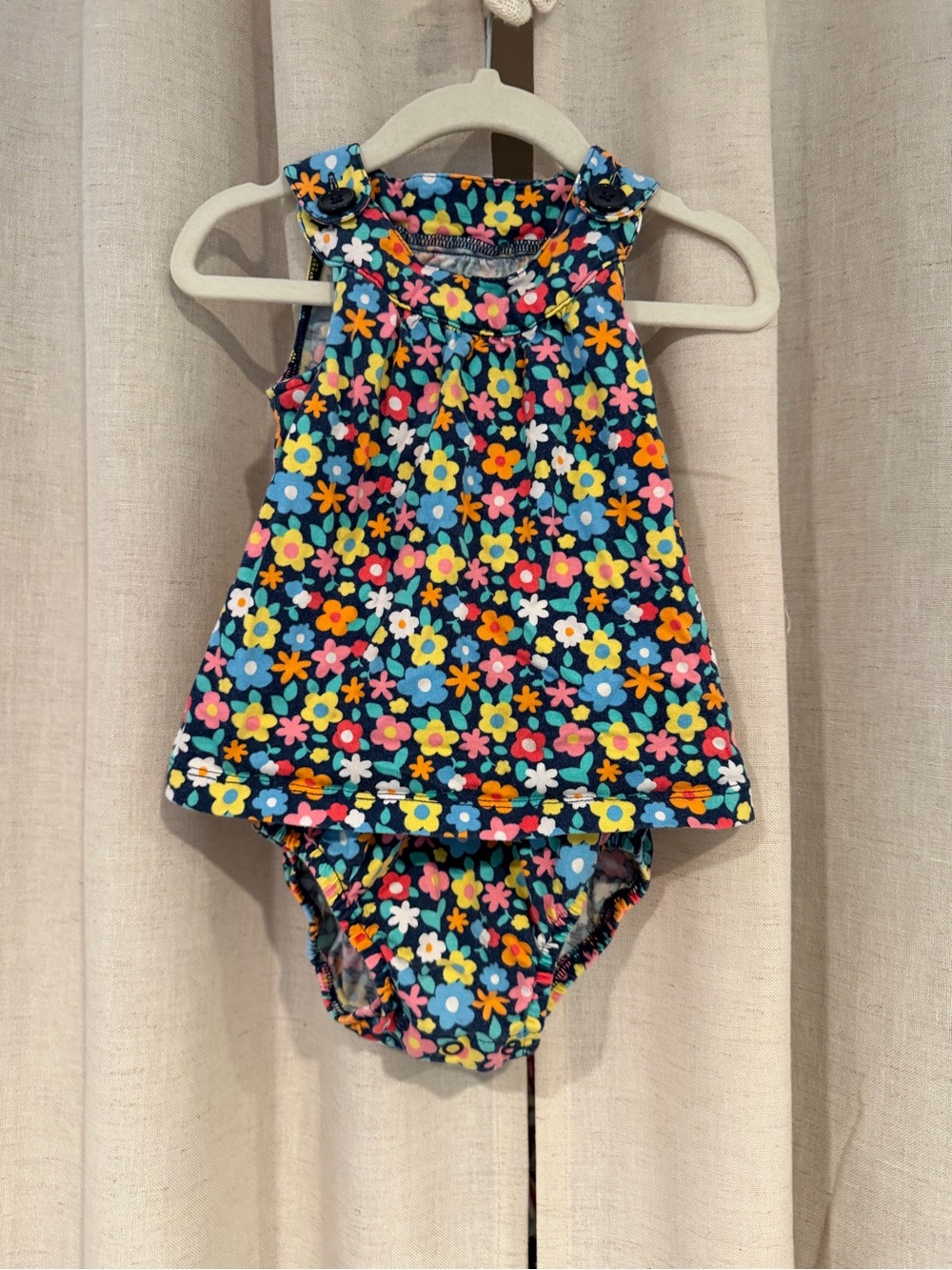 Carters 24mo Baby Floral Tank Top Bloomer - Navy Multi Floral